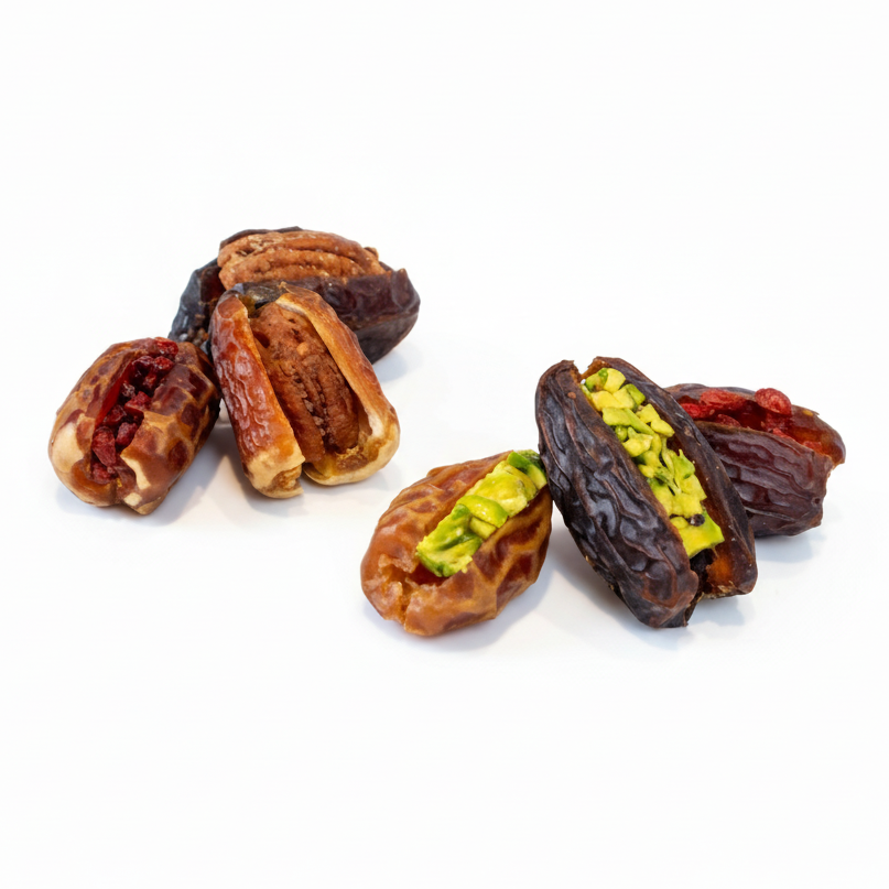 Mixed Medjool & Sagai Dates with Pistachio, Pecan and Pomegranate
