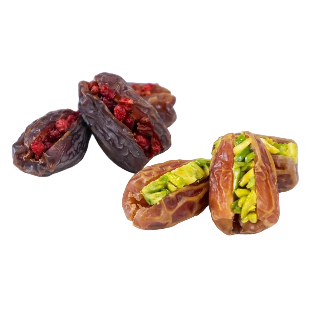 Mixed Medjool & Sagai Dates Stuffed with Pistachio & Pomegranate