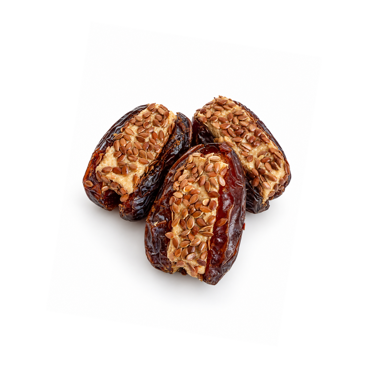 Medjool Dates with Tahini, Saffron & Chia Seeds
