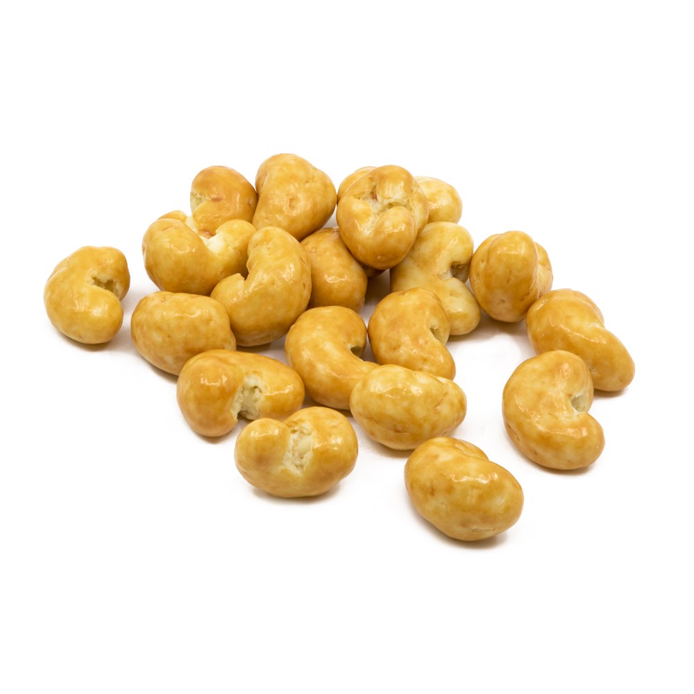 La Belge Caramel Cashew coated in smooth caramel and fine Belgian chocolate.