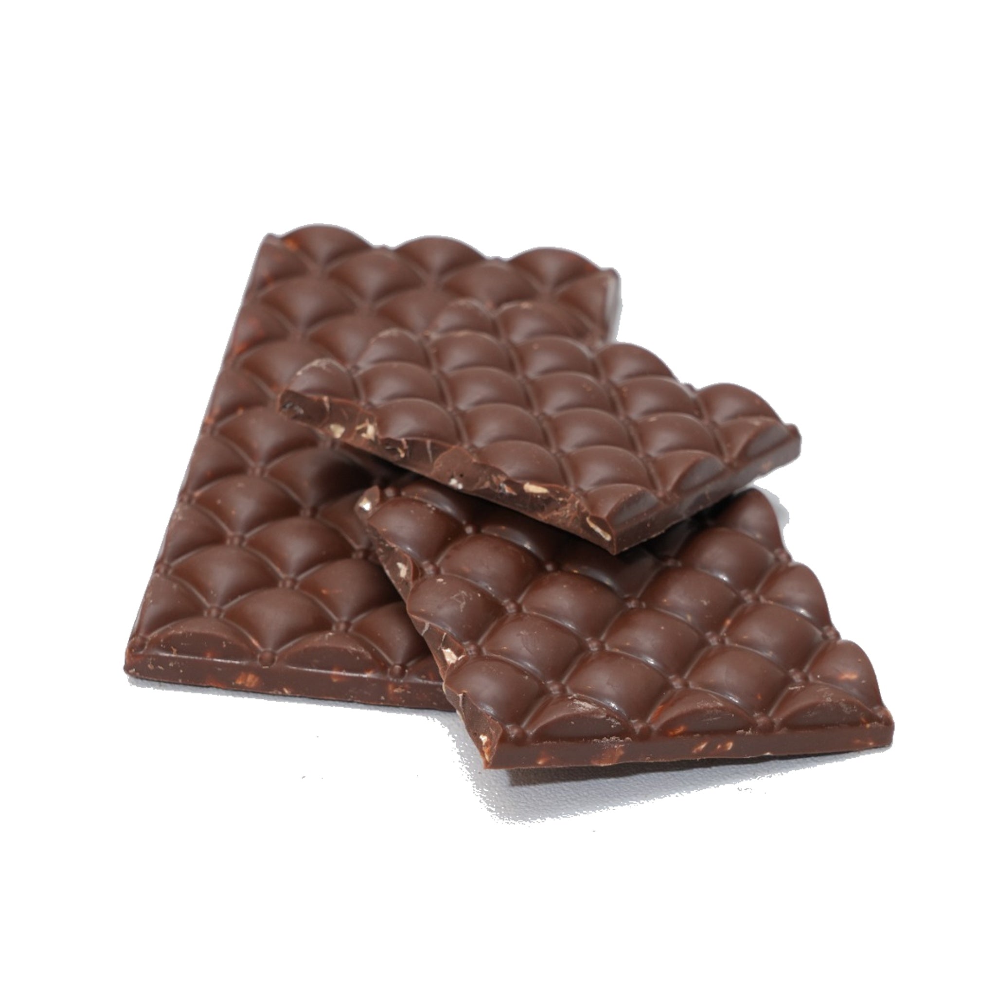 La Belge hazelnut chocolate bar made with roasted hazelnuts and smooth milk chocolate