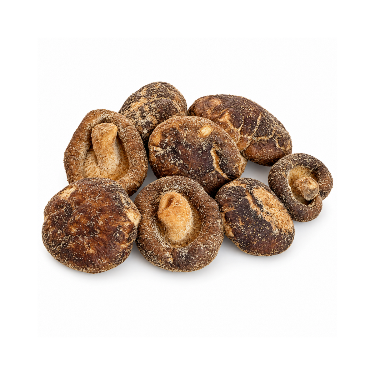 La Belge premium dried shiitake mushrooms on white background