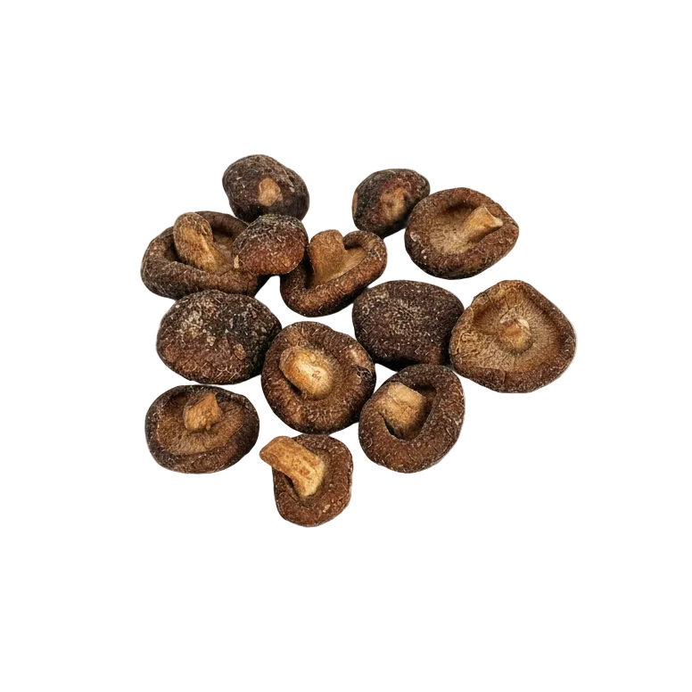La Belge premium dried shiitake mushrooms on white background